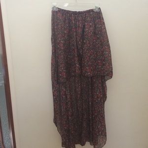 Brandy Melville High-Low Floral Skirt