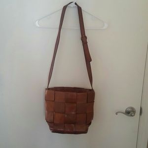 Vintage Basket Weave Cross Body Purse