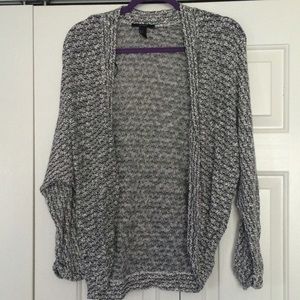black and white cardigan/sweater