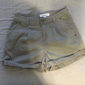 Olive Green High Waisted Shorts