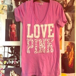 Victorias Secret Pink V neck tee