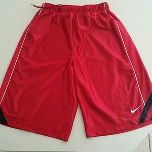 Boys red nike shorts