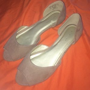 open toed flats