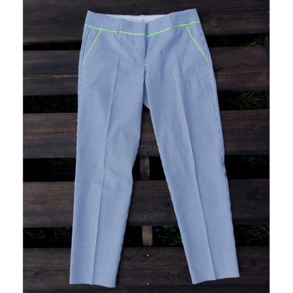 J. Crew Seersucker Crop Pant