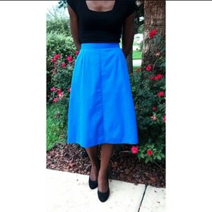 PRICE DROPPED!!!Vintage Royal Blue Aline Skirt