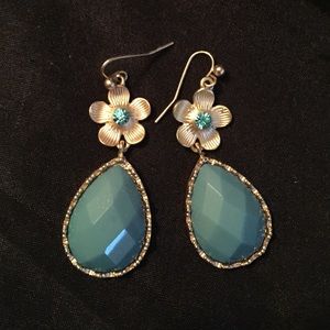 Turquoise and gold earrings