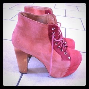 Jeffrey Campbell Orange Litas, size 10.