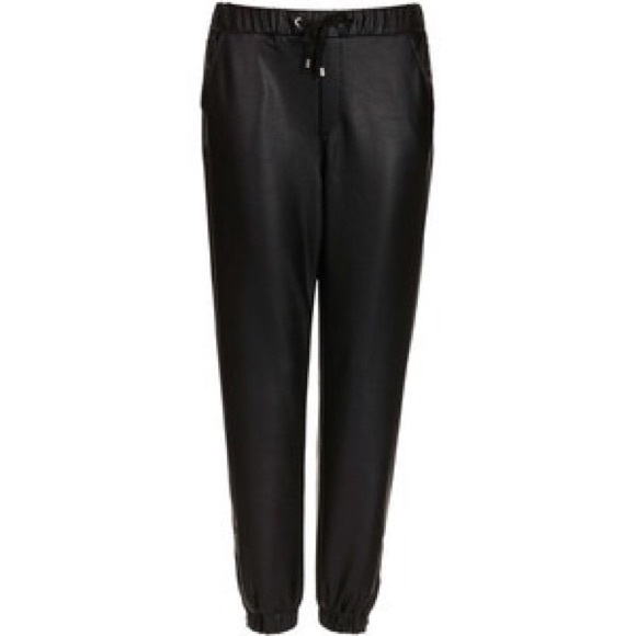 Top shop Leather Jogger Pants