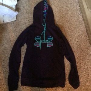 Dark purple under armor water proof sweat shirt