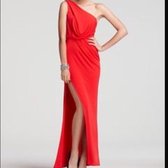 PROM DRESS! One-shoulder red floor length dress!