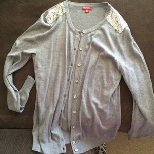 Grey sweater with sequins
