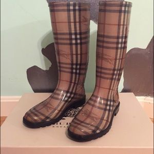 Burberry Haymarket Rain Boots