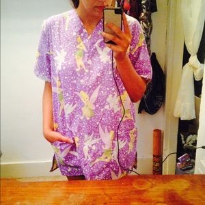 Tinker bell scrub top