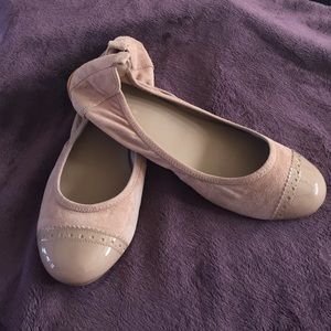 Beige Suede Cole Haan Ballet Flats