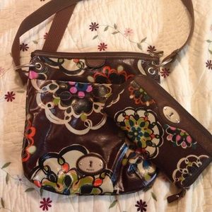 EUC Fossil Key-per Crossbody Purse w/wallet