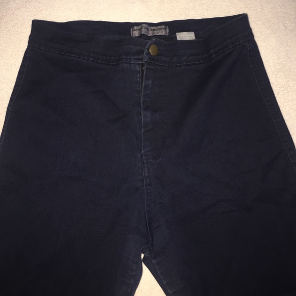 AMERICAN APPAREL DARK BLUE HIGH WAIST EASY JEANS