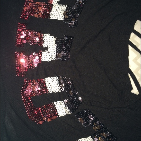 black high/low,slit back crop top - Picture 3 of 3