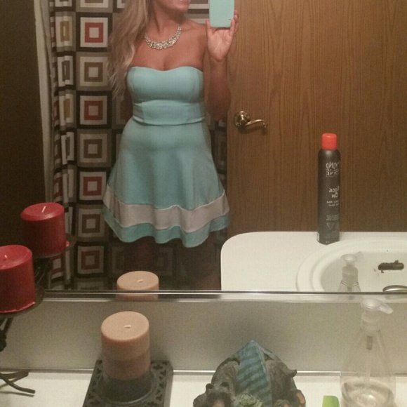 Mint Strapless Dress