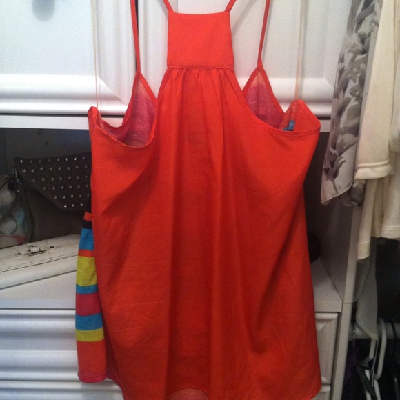 Neon Striped Xhilaration Halter Top - Picture 3 of 3