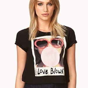 Forever 21 love blows crop top
