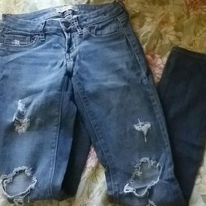 Distressed jeans