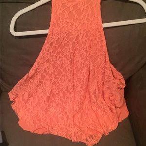 Orange halter top