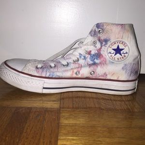 Custom watercolor converse high tops