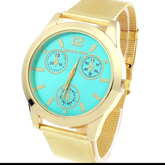 Mk watch blue face