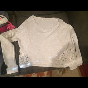 White short length sweater