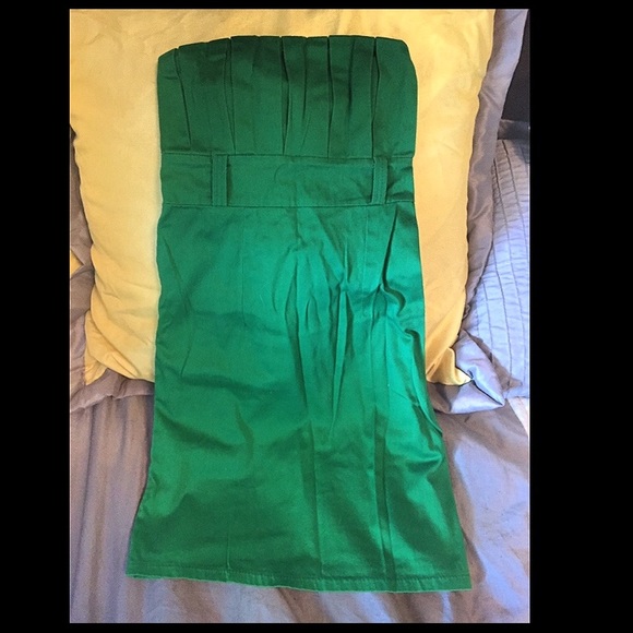 Green Strapless Dress