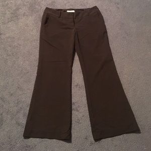 Black boot-cut dress pants