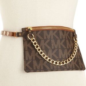 Michael Kors MK Logo Leather Belt Bag