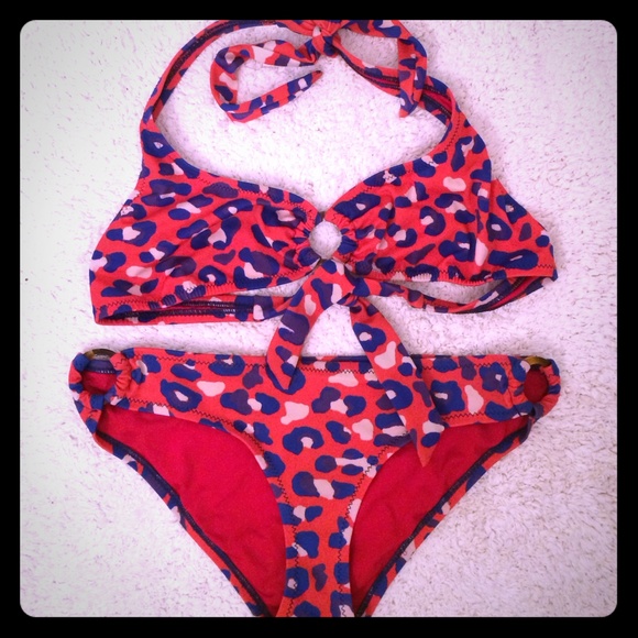 Diane Von Furstenberg retro pin up bikini leopard
