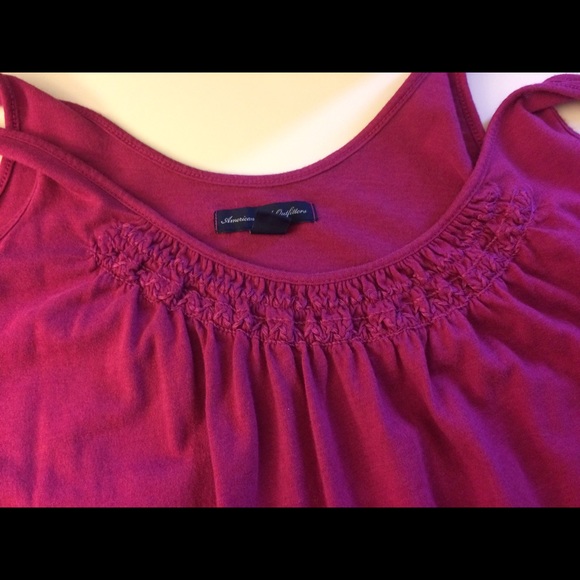 fuchsia, loose fit tank top with elastic bottom - Picture 4 of 4