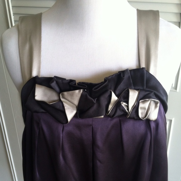 Bcbgmaxazria 100% silk purple tank top dress - Picture 4 of 4