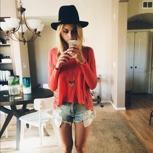 SOLD - Free people | top with lace sides