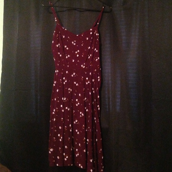 Maroon flower dress