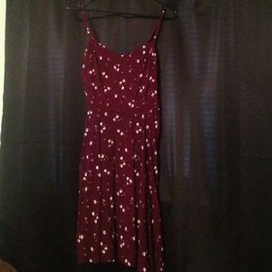 Maroon flower dress