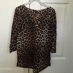 Leapord print long sleeve shirt