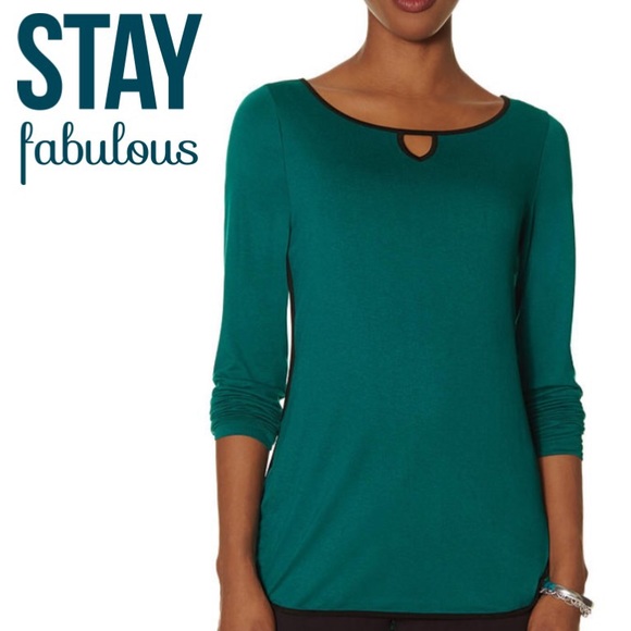 THE LIMITED Teal jersey top
