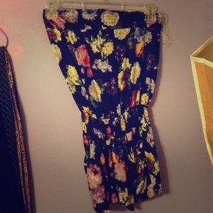 Dark floral romper