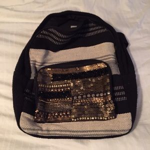 Knit Backpack with Embellishments