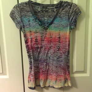 Multi colored v-neck