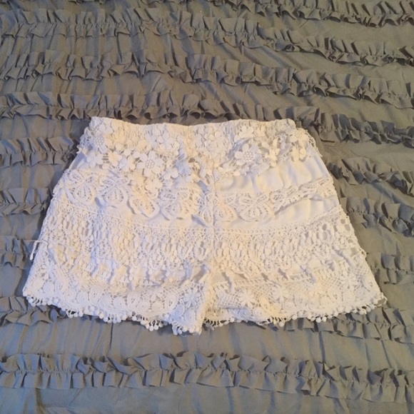 white trim shorts from charlotte russe