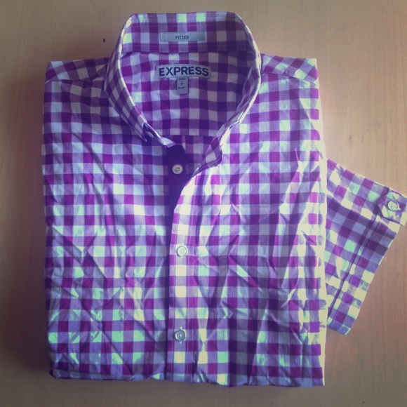 Express men's short sleeve button up