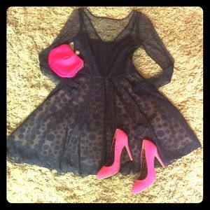 Navy blue Long sleeve dress - Aqua