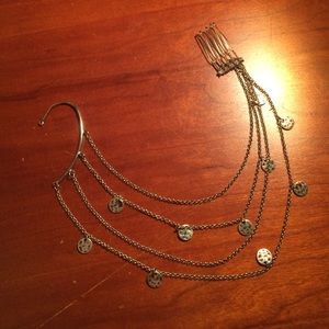 Free People Moon Earcuff with Chain