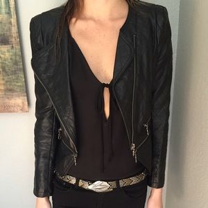 Super chic faux leather Moto jacket!