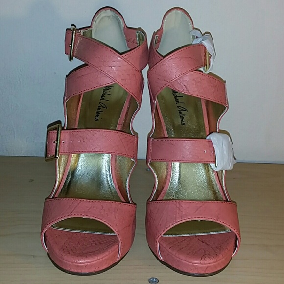 Coral color sandals