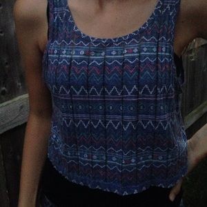 Tribal Patterned Crop Top
